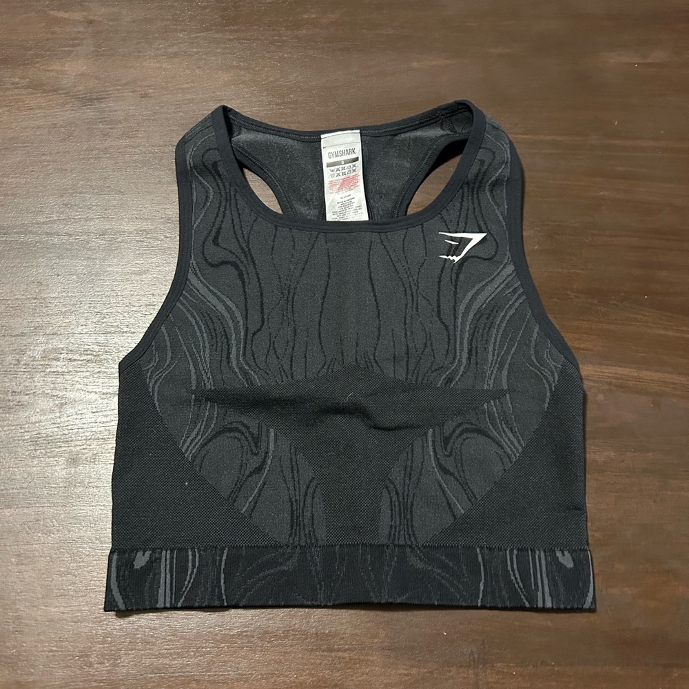 Gymshark Black Seamless High-Neck Sports Bra